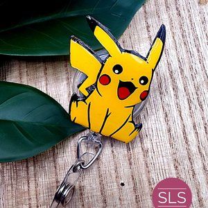 Pikachu Pokemon -Retractable ID Badge Reel-Nurse/Teacher/Office Badge Holder